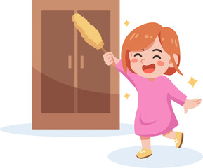 Cartoon Little Cleaner