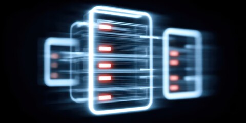 Obraz premium a flexible server supports networking to connect database info while monitor tools ensure a personal touch