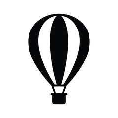 Fototapeta premium Silhouette of a hot air balloon in flight