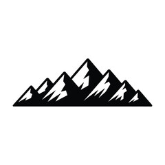 Mountain range silhouette graphic