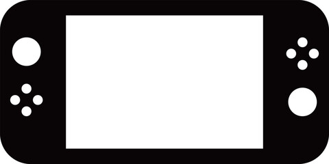 ゲーム機のフラットアイコンイラスト
