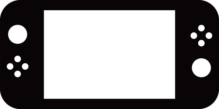 ゲーム機のフラットアイコンイラスト
