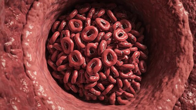 Sickle Cell Anemia Blood Flow Struggle