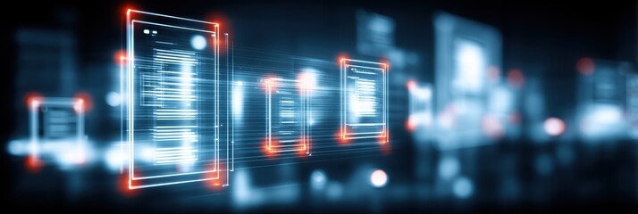 Obraz premium database performance advances with networking as server monitor intelligence manages info and supports a personal touch