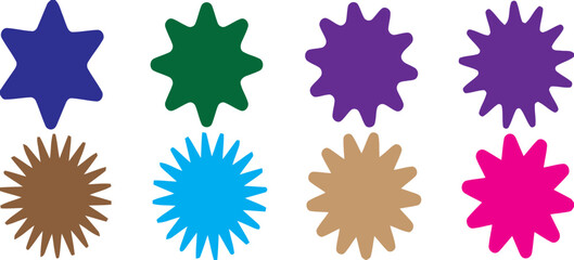 Starburst vector design set graphic element illustration