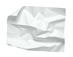 Crumpled White Paper Texture Closeup.