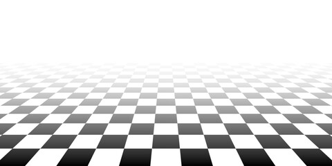 Naklejka premium Black and white checkered seamless pattern. Endless background. Racing flag texture