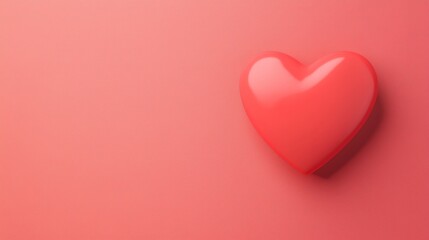 Minimalist heart design valentine’s day digital artwork clean aesthetic close-up love concept