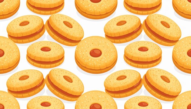 Delicious homemade chocolate chip cookies and sweet baked biscuits isolated on a fresh white background for a tasty dessert snack