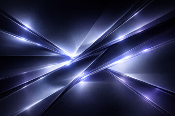 無機質で洗練されたホログラフィック金属背景　ミニマルテック表現