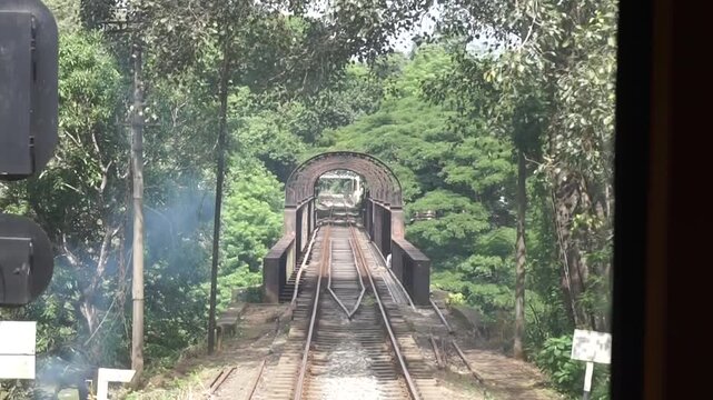 Old railway bridge in Kandy, Sri Lanka