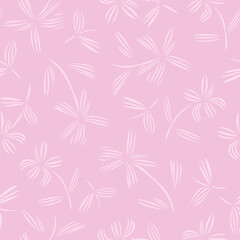 Fototapeta premium Pink Botanical Floral seamless pattern design