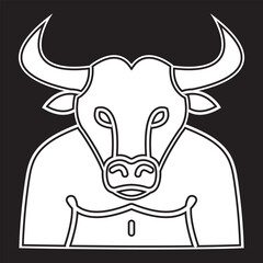 Mythical Phoenix and Bull Icon Set. Collection of phoenix and bull mythical creature icons in line and solid styles, suitable for logos, branding, tattoos, and fantasy design.EPS10/AI.

