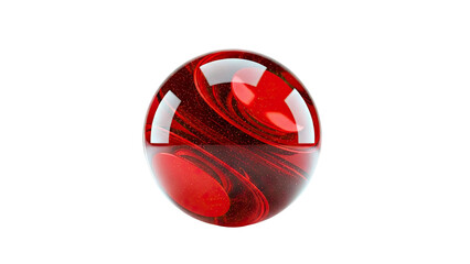Red Swirling Liquid Sphere
