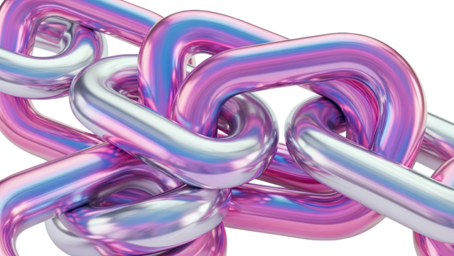 Holographic Chain Links - Powered by Adobe
