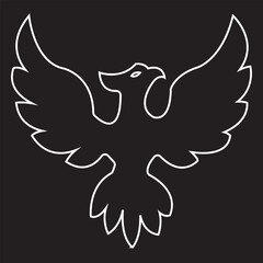 Mythical Phoenix and Bull Icon Set. Collection of phoenix and bull mythical creature icons in line and solid styles, suitable for logos, branding, tattoos, and fantasy design.EPS10/AI.

