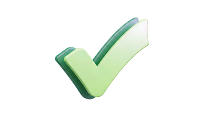 Two Green Check Marks, 3D Render