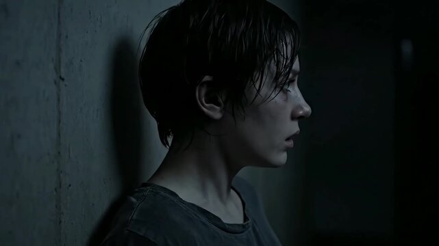 The haunting moaning of a distressed individual reverberates through the chilling darkness, a desperate cry for solace and survival