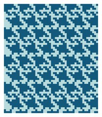Fototapeta premium Blue houndstooth pattern contemporary seamless textile
