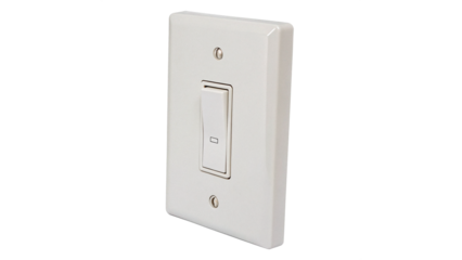 Light switch isolated on transparent background