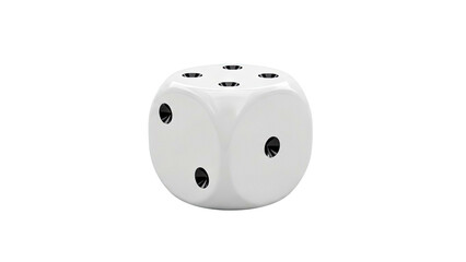 White Dice with Black Pips Showing 3 and 5