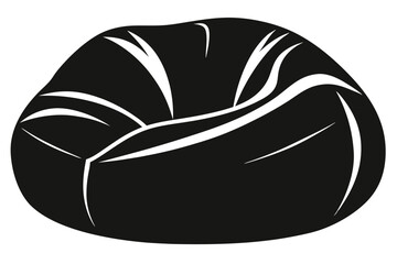 Obraz premium bean bag chair silhouette line art vector illustration
