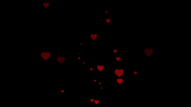 Live style social media heart animation on transparent screen. Live streaming style animated icon. Alpha channel, transparent background. Alpha channel included.