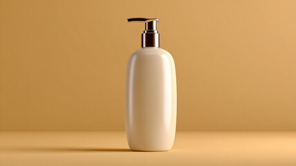 Cosmetic bottle lying flat mockup