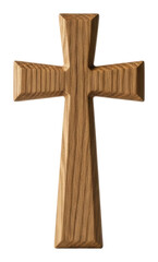 Carved wooden cross display religious symbol home isolated on transparent background