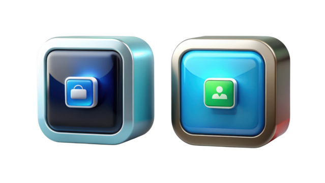 Two smartphone battery icons isolated on transparent background - Powered by Adobe