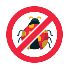 Stop bug icon design