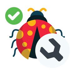 Bug fixing icon design