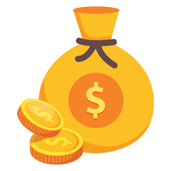 Money bag icon design