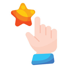 Good choice icon design. Hand and star icon