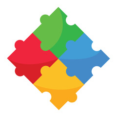 Strategy icon design. Puzzle icon