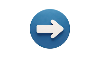 Blue Circle with White Arrow Pointing Right