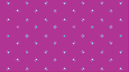 Abstract pattern of glowing blue stars on vibrant purple background