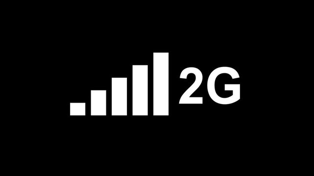 2G network icon design in flat icon. 2G network icon animation in background computer and smartphone internet sign symbol.