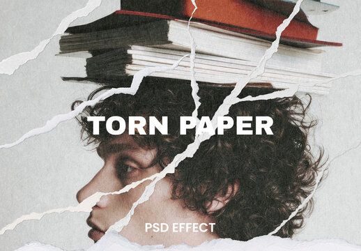 Torn And Ripped Paper PSD Photo Effect