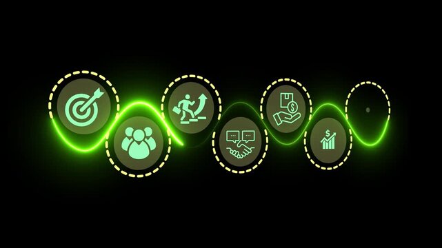 2026 new year business goals and strategic planning concept on the transparent background. challenge business target in 2026. Motion graphics of corporate plan 2026. 4k video animation.