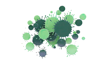 Green Paint Splatter Abstract Background