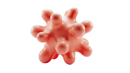 Abstract Red Blob-like Shape