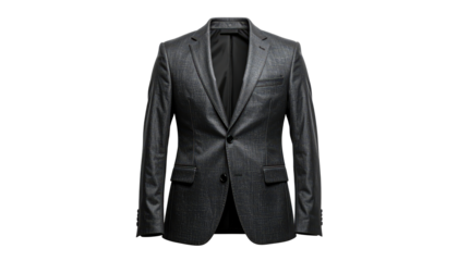 Elegant Gray Suit Jacket Isolated On Transparent Background For Fashion And Style Concepts Formal Wear Menswear And Clothing Product Presentations