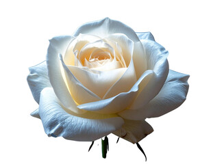 Illustration of roses and flower petals on a white background