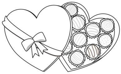 heart with floral ornament