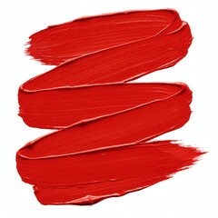 A vibrant red lipstick swatch on a clean white background, perfect for makeup and beauty product advertising