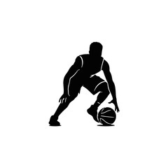 Fototapeta premium Two boxers in fighting stance silhouette.