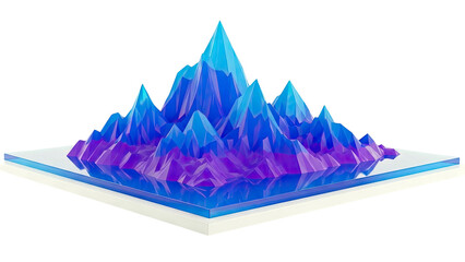 Low Poly Crystal Mountain Landscape