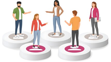 resources illustration focusing on talent, potential, and connected profiles