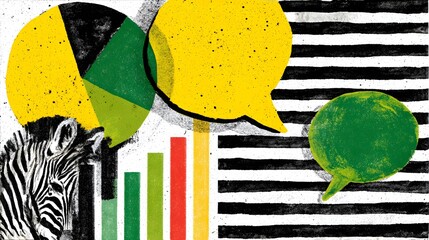 visualization with flowing symbols transforming into organized information